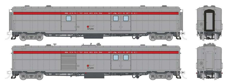 Rapido Trains 176029 HO Scale Business Set Economy Baggage + Power Car with Sound - Scarlet Stripe #298 + 295