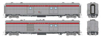 Rapido Trains 176029 HO Scale Business Set Economy Baggage + Power Car with Sound - Scarlet Stripe #298 + 295