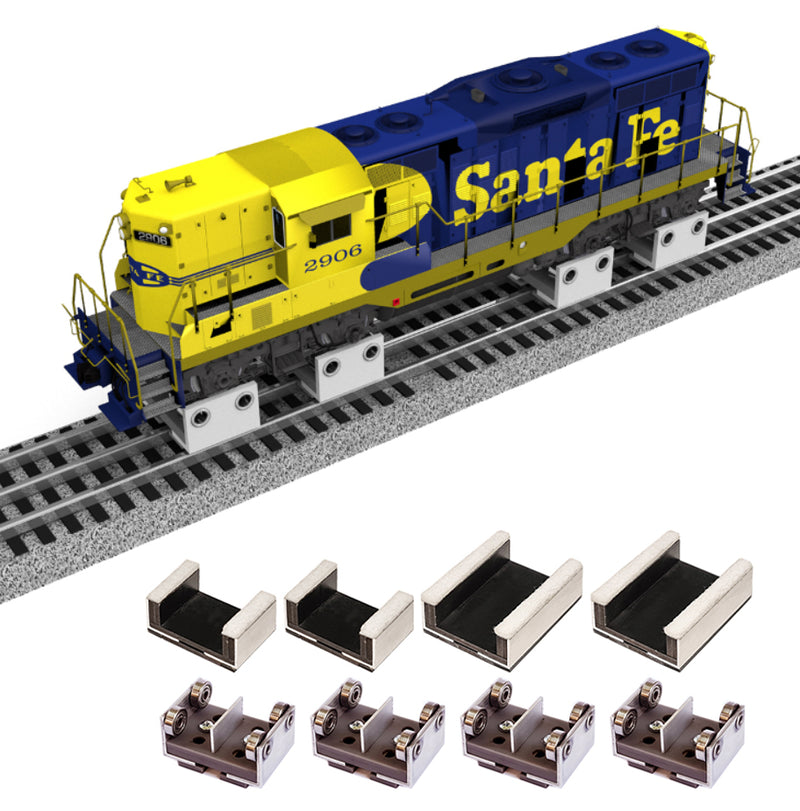 Proses by Bachmann 39031 O Scale 2 or 3 Rail Rollers and Drive Wheel Cleaners (4 Each)