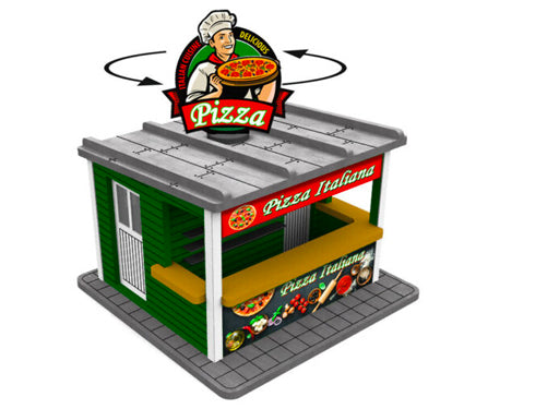 Proses By Bachmann 39121 O Scale Laser Cut Kit Pizza Stand with Rotating Sign