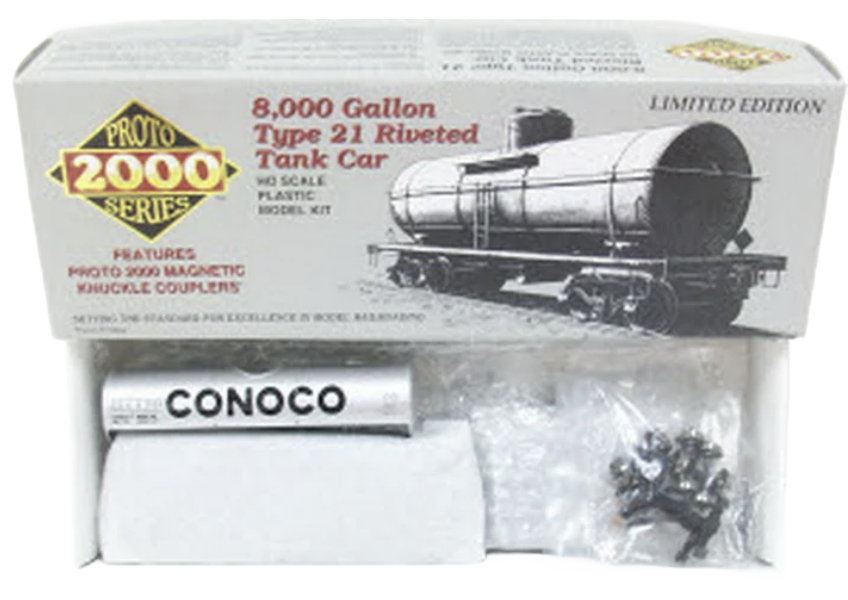 Proto 2000 21755 HO Scale 8,000 Gallon Tank Car Kit Conoco CONX - NOS