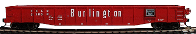 Proto 2000 23740 HO Scale 52'6" Drop End Mill Gondola Kit Burlington CB&Q 82008 - NOS