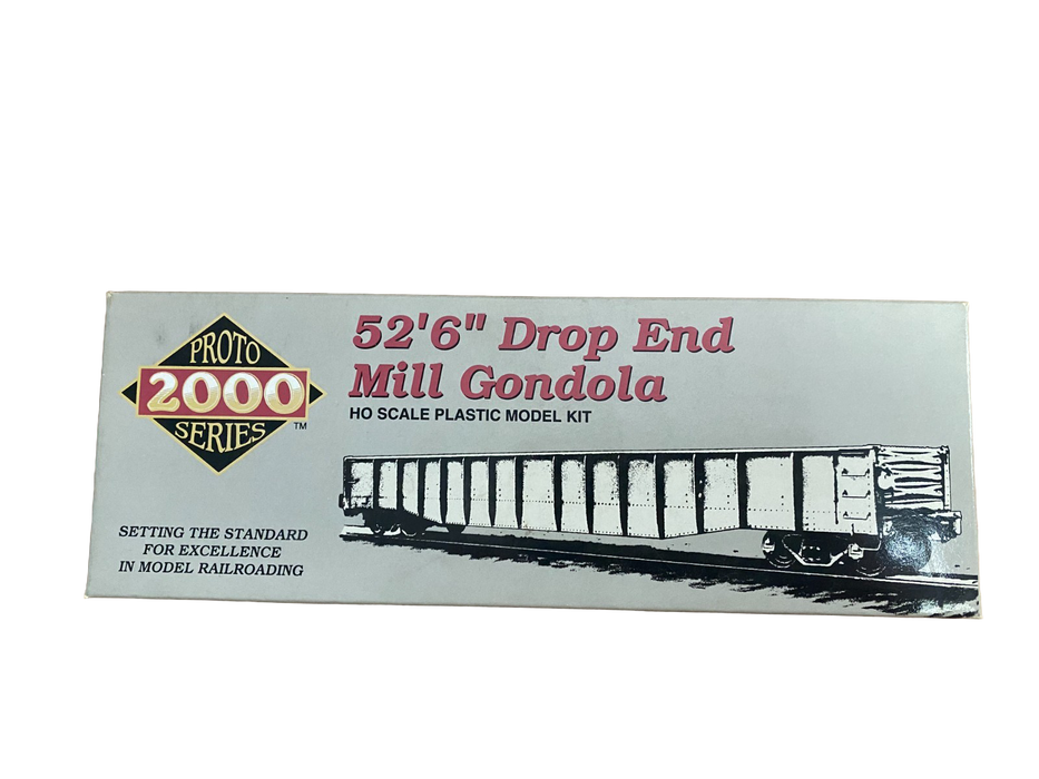 Proto 2000 920-21034 HO Scale 52'6" Drop End Mill Gondola Kit Burlington CB&Q 82179 - NOS