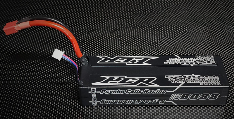Psycho Cells Racing PCR520050DN The BOSS 5200mAh 2S 7.4V 50C Hardcase LiPo (Deans)