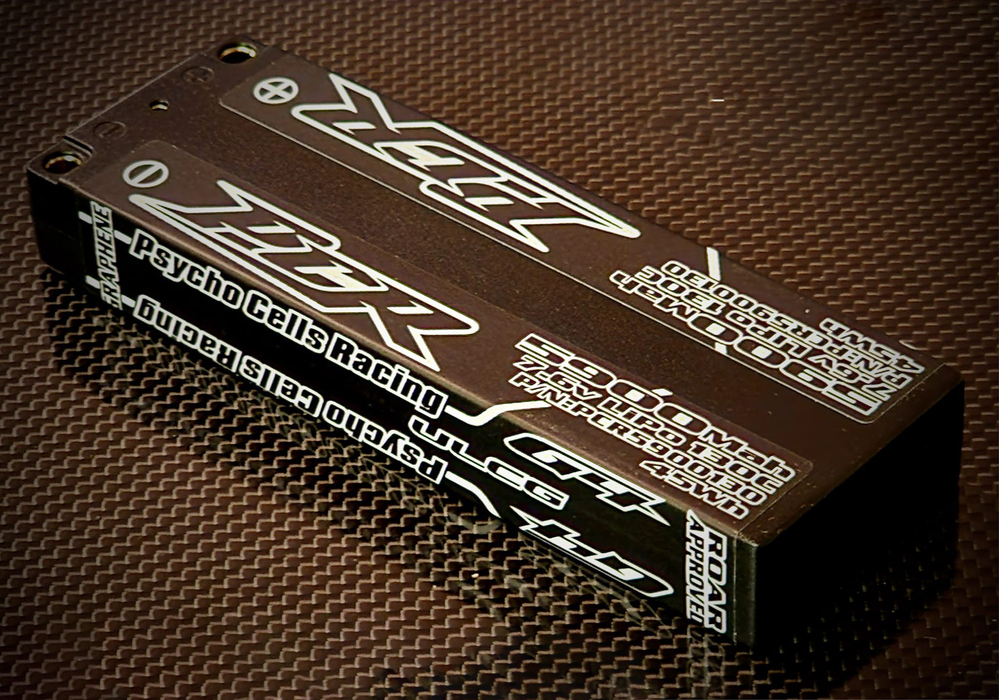 Psycho Cells Racing PCR5900130 5900mAh 2S 7.6V 130C Hardcase ULCG LiPo (5mm Bullets)