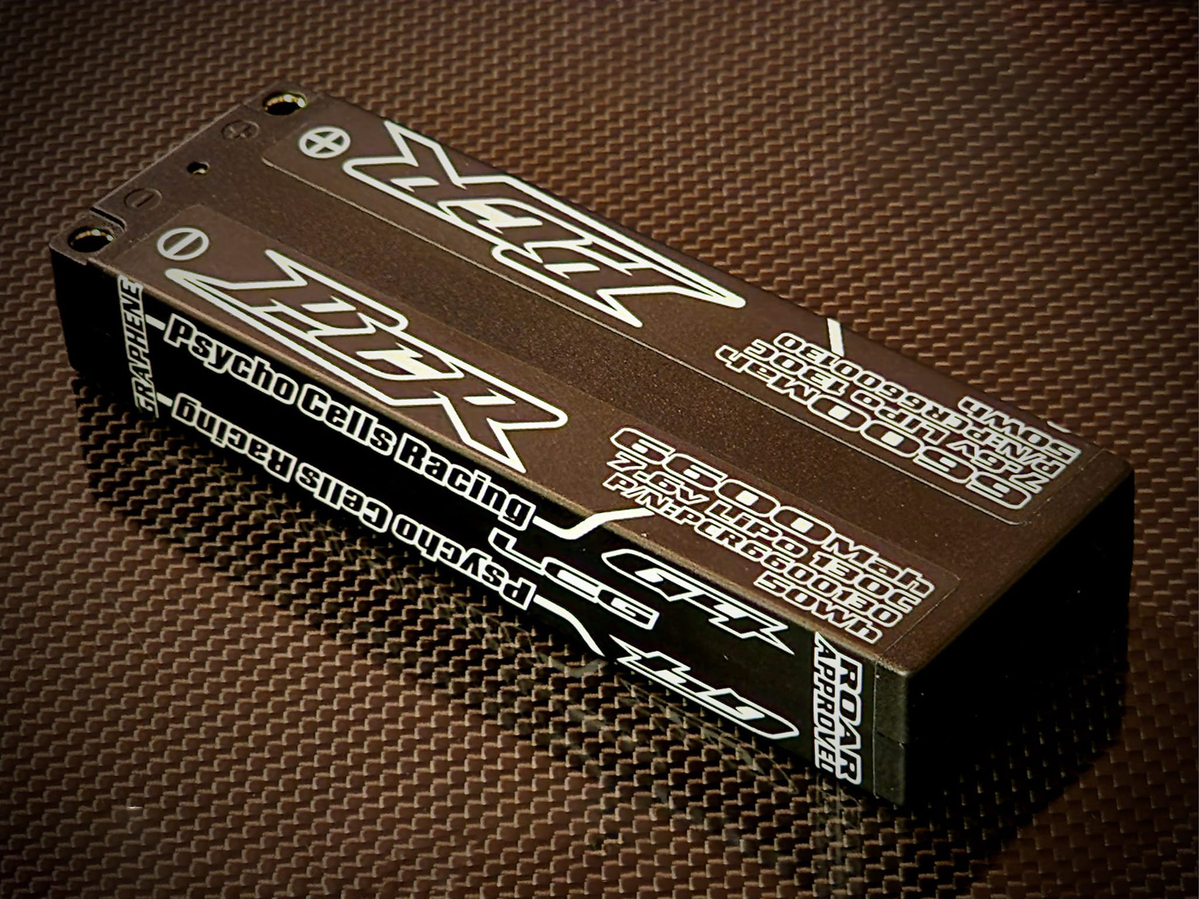 Psycho Cells Racing PCR6600130 6600mAh 2S 7.6V 130C Hardcase LCG LiPo ...