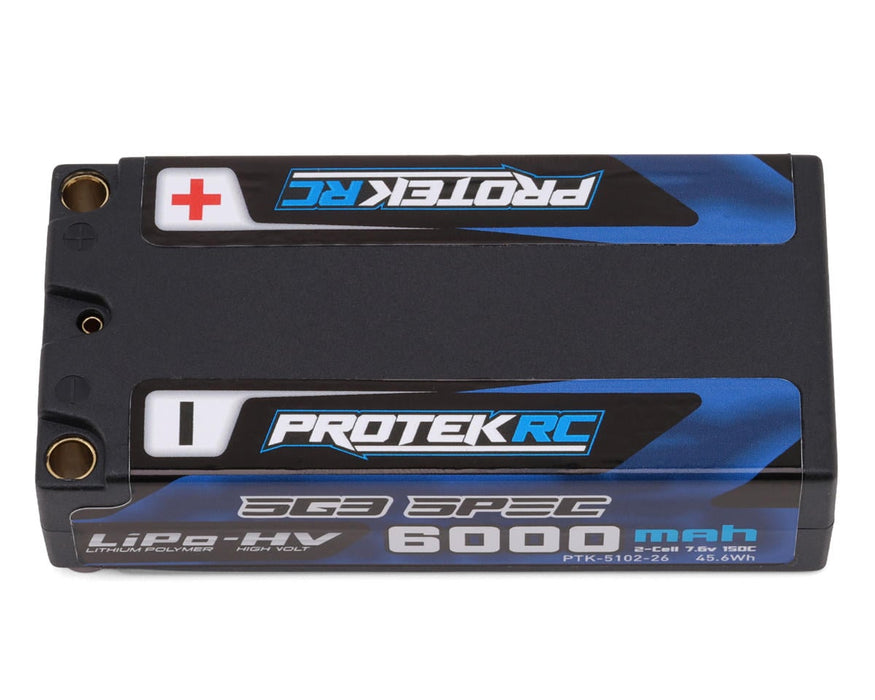 ProTek RC PTK-5102-26 7.6V 6000mAh 2S 150C Low IR SG3 HV Shorty LiPo Battery