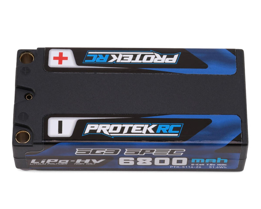 ProTek RC PTK-5114-26 7.6V 6800mAh 2S 150C Low IR SG3 HV Shorty LiPo Battery