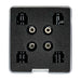 Racers Edge 1031 Magnetic Body Hole Mounting Kit - Black