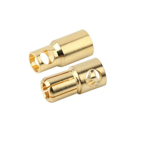 Racers Edge 1666 6mm Gold Plated Banana Plugs, Male & Female (5 Pair)