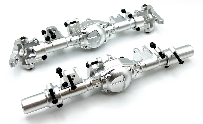 Racers Edge 1970S Silver Aluminum Axle Housing Set (Front & Rear) for CEN Ford F-450 Trucks