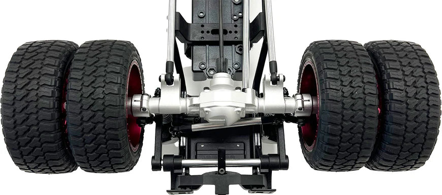 Racers Edge 1970S Silver Aluminum Axle Housing Set (Front & Rear) for CEN Ford F-450 Trucks