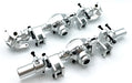 Racers Edge 1970S Silver Aluminum Axle Housing Set (Front & Rear) for CEN Ford F-450 Trucks