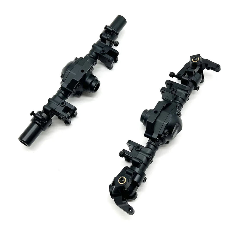 Racers Edge 1971BK Black Aluminum Axle Housing Set, Front & Rear, for CEN Ford F-250 Trucks