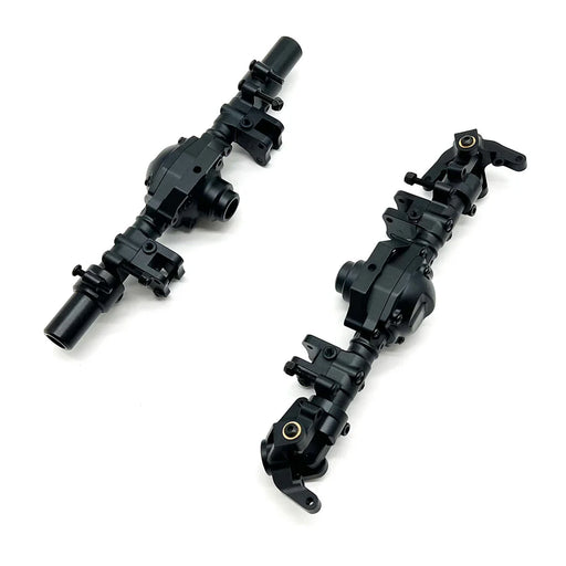 Racers Edge 1971BK Black Aluminum Axle Housing Set, Front & Rear, for CEN Ford F-250 Trucks