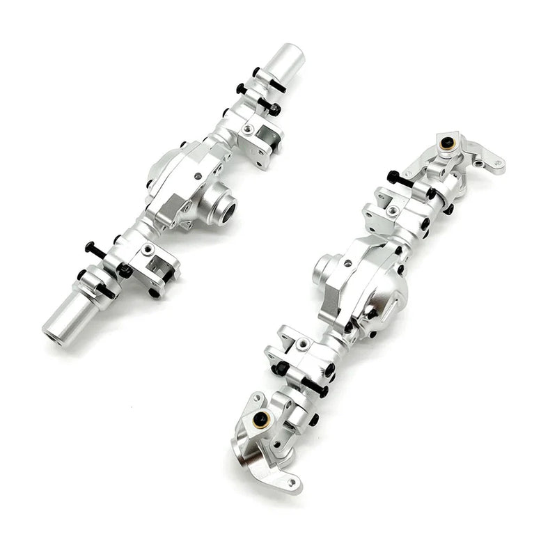Racers Edge 1971S Silver Aluminum Axle Housing Set, Front & Rear, for CEN Ford F-250 Trucks