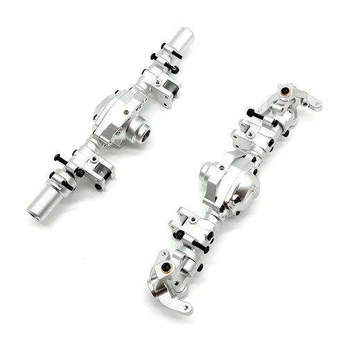 Racers Edge 1971S Silver Aluminum Axle Housing Set, Front & Rear, for CEN Ford F-250 Trucks