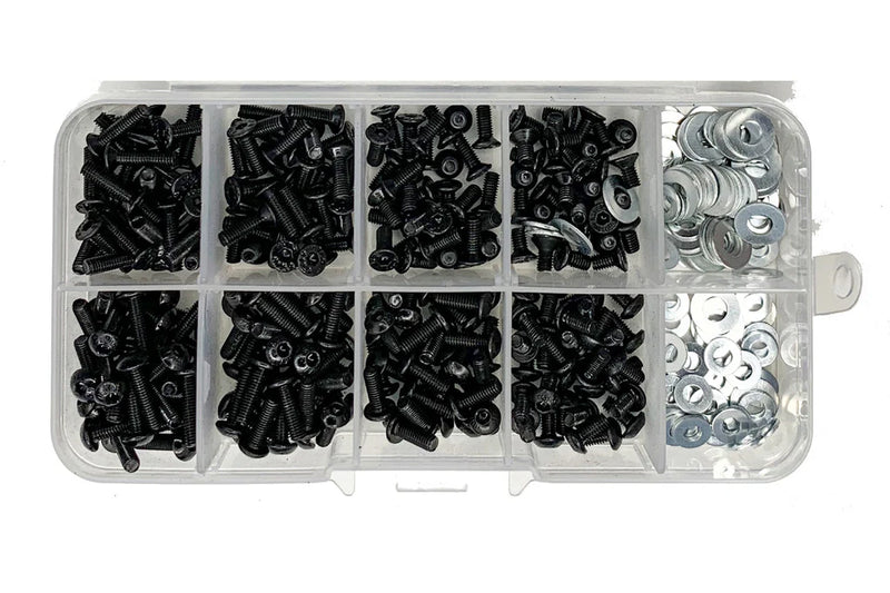 Racers Edge 3118 High Strength Steel Screw Assortment Box for 1/10 RC Car (300 Pieces)