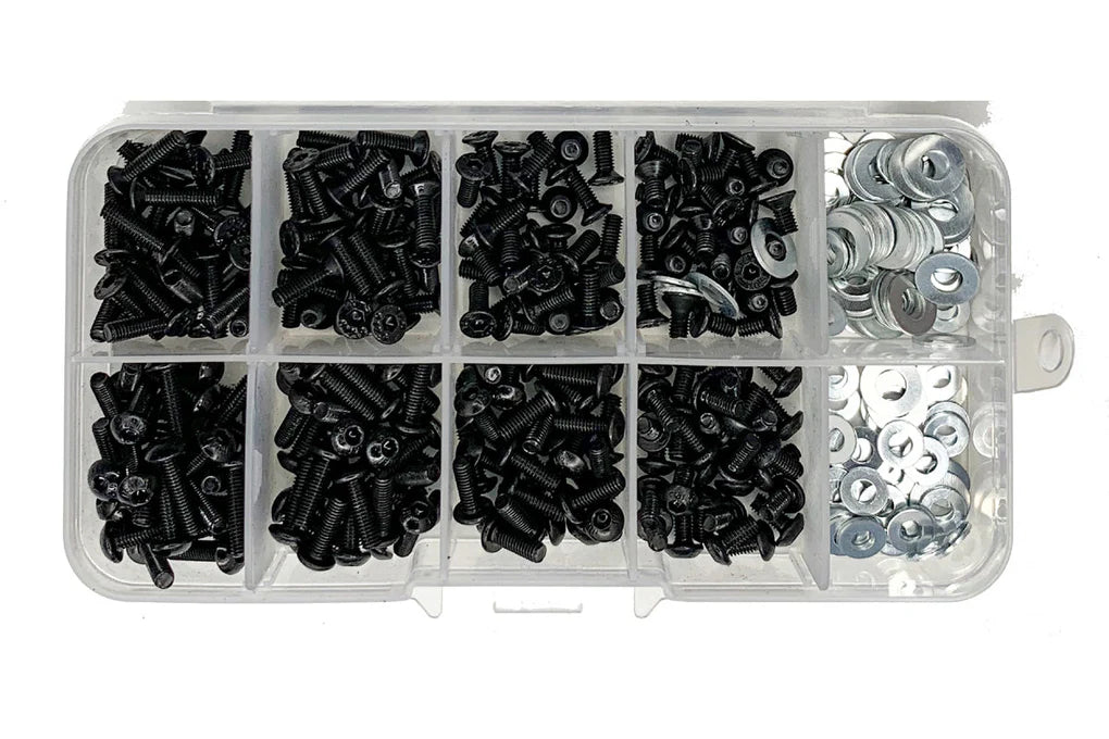 Racers Edge 3118 High Strength Steel Screw Assortment Box for 1/10 RC ...