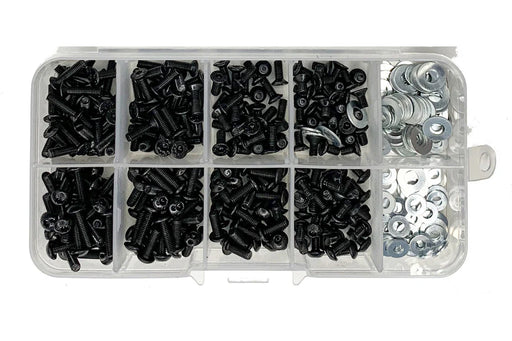 Racers Edge 3118 High Strength Steel Screw Assortment Box for 1/10 RC Car (300 Pieces)