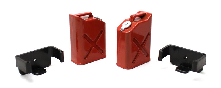 Racers Edge 3404 1/10 Scaler Plastic Gasoline Jugs (2 Pack) - Red