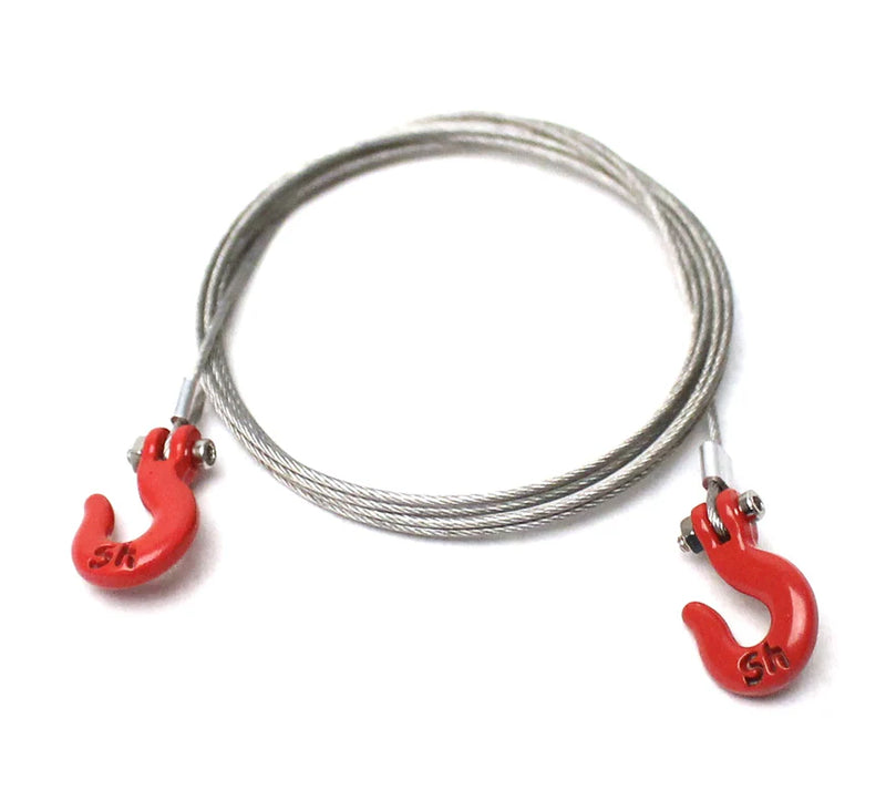 Racers Edge 3411 1/10 Scaler Tow Hooks and Braided Wire Set