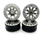 Racers Edge 3462 1.9 Aluminum Beadlock Rims (4 Pieces) Y Pattern, Silver