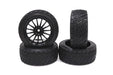 Racers Edge 3481BK 1/10 HPI Rally Off-Road WR8 Flower Line Black Wheels (4 Pieces)