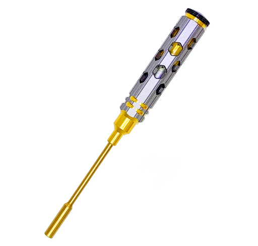 Racers Edge 7211 4mm Nut Driver Gold Ink Honeycomb Handle with Titanium Coated Tip