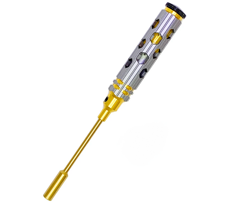 Racers Edge 7212 5.5mm Nut Driver Gold Ink Honeycomb Handle with Titanium Coated Tip
