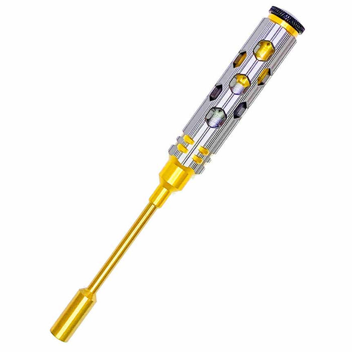 Racers Edge 7213 7mm Nut Driver Gold Ink Honeycomb Handle with Titanium Coated Tip
