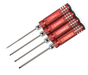 Racers Edge 7215R Metric High Speed Steel Hex Driver Set with Red Handles (4 Pieces)