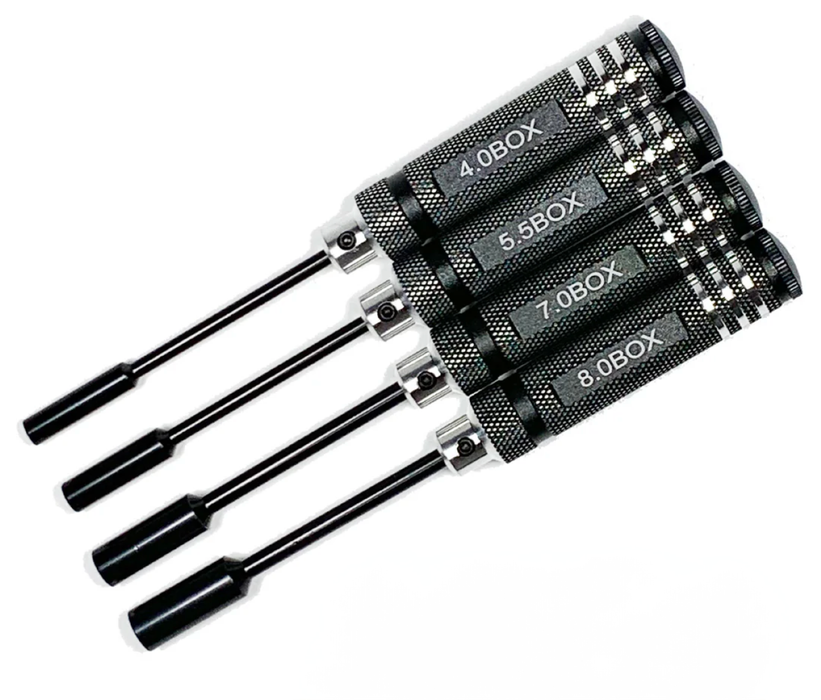 Racers Edge 7220 Metric Nut Driver Set with Black Handles (4 Pieces)