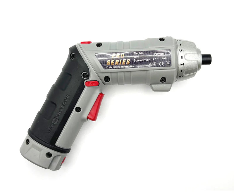 Racers Edge PRO7030 Cordless Drill with Clutch & Metric Tip Set (1.5/2.0/2.5/3mm)
