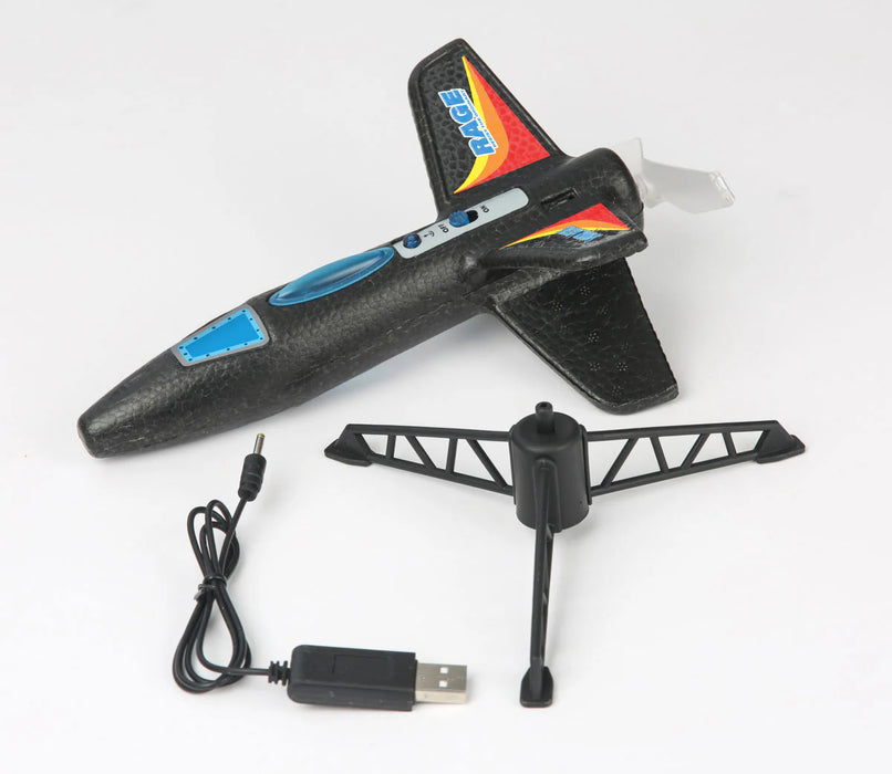 Rage RC 4130B Spinner Missile - Black Electric Free-Flight Rocket
