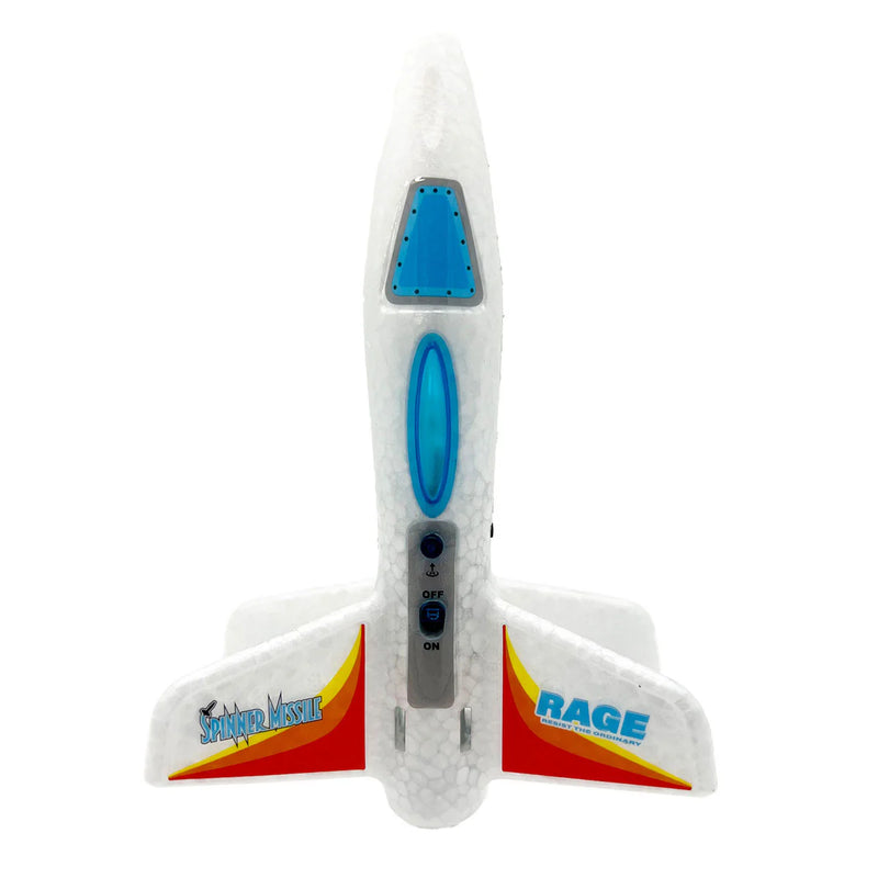 Rage RC 4130W Spinner Missile - White Electric Free-Flight Rocket