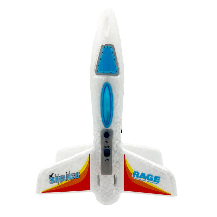 Rage RC 4130W Spinner Missile - White Electric Free-Flight Rocket