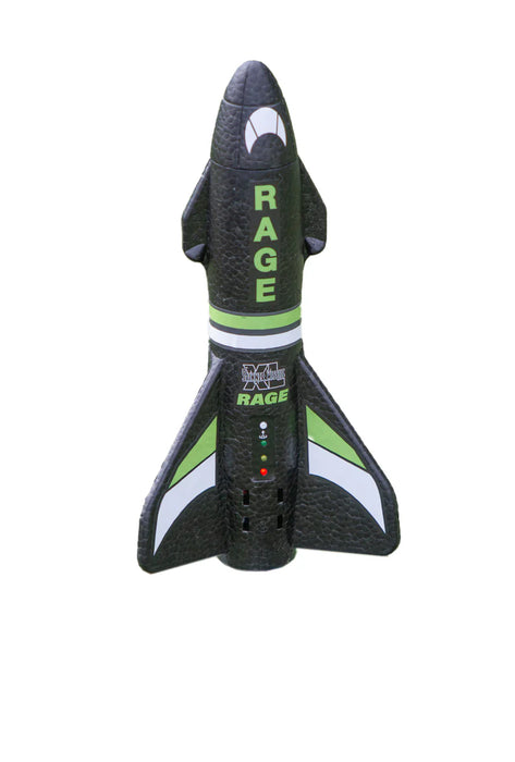Rage RC 4150B Spinner Missile XL Electric Free-Flight Rocket with Parachute and LEDs - Black