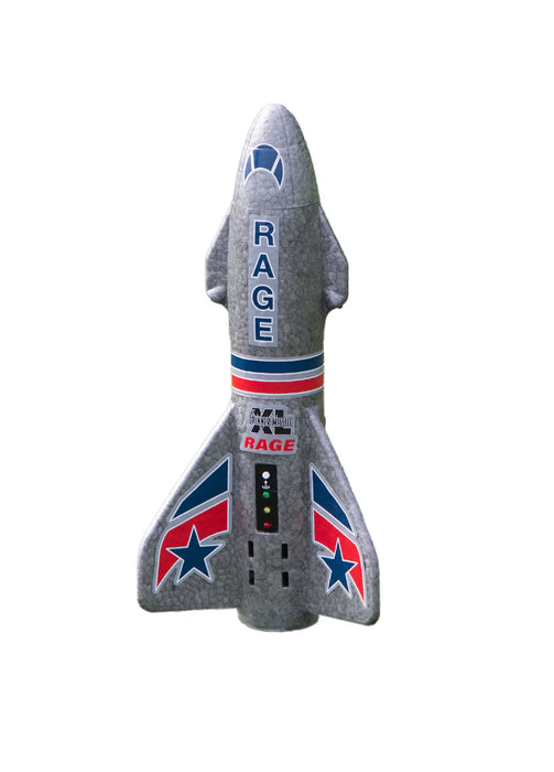 Rage RC 4150G Spinner Missile XL Electric Free-Flight Rocket with Parachute and LEDs - Gray