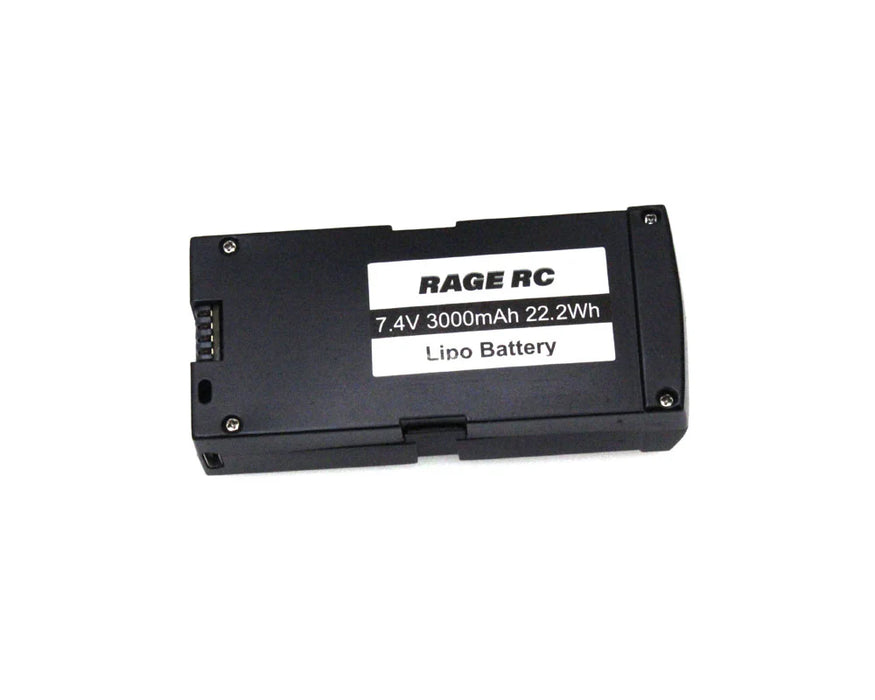 Rage RC 4465 2S 7.4V 3000 mAh Battery with Case for Stinger GPS