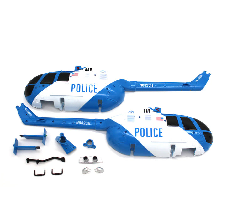Rage RC 6080 Canopy Set for Hero-Copter - Police