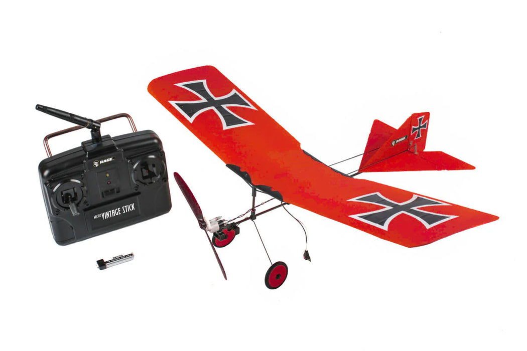 Rage RC A1112 Vintage Stick Micro RTF Airplane (Red)