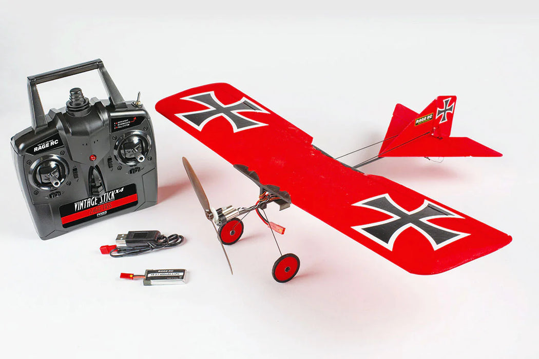 Rage RC A1119 Vintage Stick X4 Micro RTF Airplane with PASS (Pilot Assist Stability Software) System