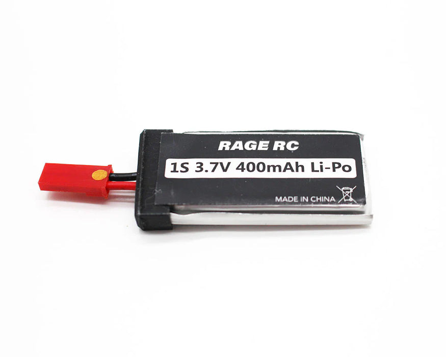 Rage RC A1243 1S 3.7v 400mAh 25C LiPo Battery with JST Plug for Vintage Stick X4