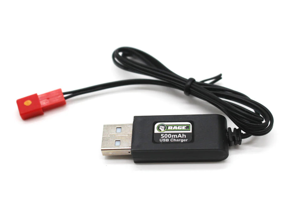 Rage RC A1428 500mA 1S USB Charger with JST Plug