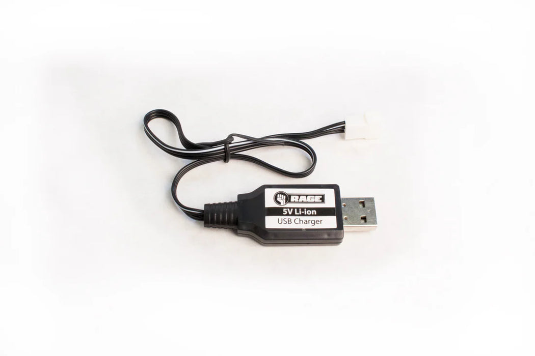 Rage RC B1123 USB Li-Ion Battery Charger for Black Marlin MX, SuperCat MX, LightWave