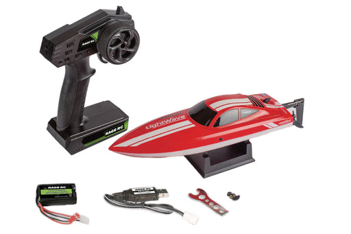 Rage RC B1133 LightWave Electric Micro RTR Boat - Red
