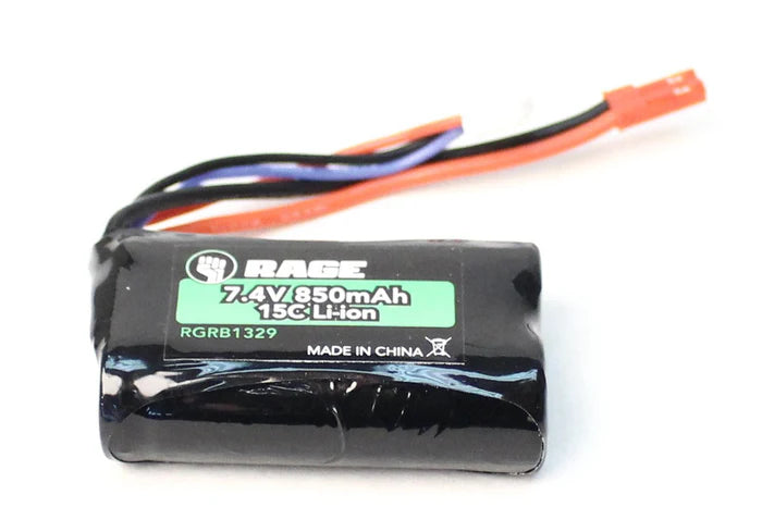 Rage RC B1329 7.4V 2S 850mAh Battery with JST Connector for Eclipse