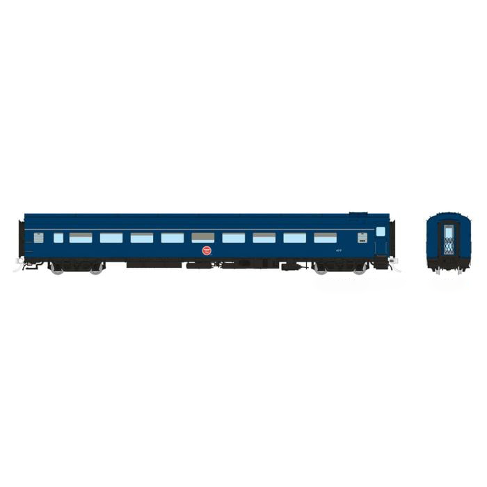 Rapido 100405 HO Scale Lightweight Coach MP - Jenks Blue Scheme 477