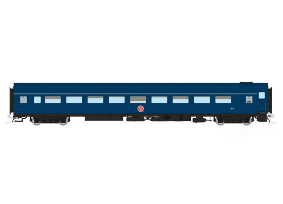 Rapido 100407 HO Scale Lightweight Coach MP - Jenks Blue Scheme 480
